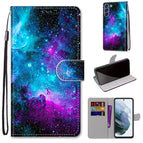 For Samsung Galaxy S21 FE / Purple Green Starry Sky