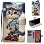 For Samsung Galaxy Xcover 5 / Leather Shoes Cat