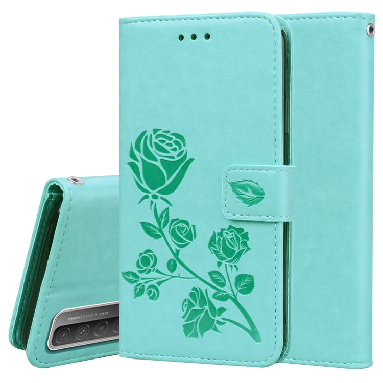 Rose Embossed Horizontal Flip PU Leather Case with Holder & Card Slots & Wallet