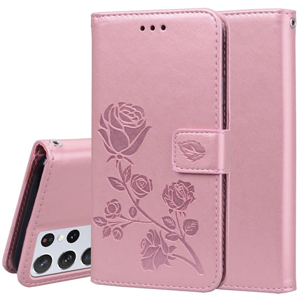 Rose Embossed Horizontal Flip PU Leather Case with Holder & Card Slots & Wallet, For Samsung Galaxy S21 Ultra 5G, For Samsung Galaxy S21+ 5G