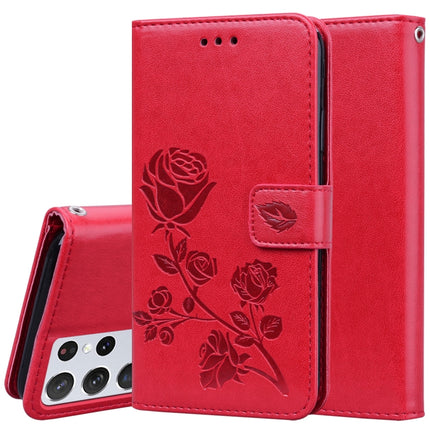 Rose Embossed Horizontal Flip PU Leather Case with Holder & Card Slots & Wallet, For Samsung Galaxy S21 Ultra 5G, For Samsung Galaxy S21+ 5G