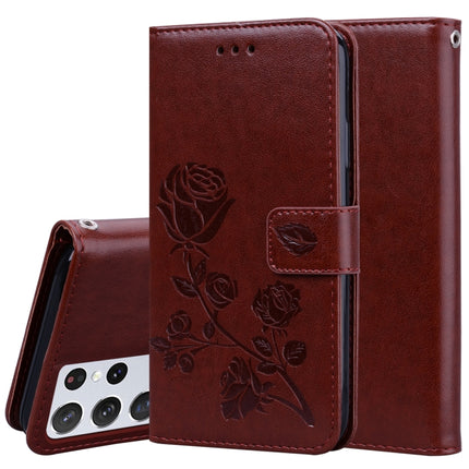 Rose Embossed Horizontal Flip PU Leather Case with Holder & Card Slots & Wallet, For Samsung Galaxy S21 Ultra 5G, For Samsung Galaxy S21+ 5G