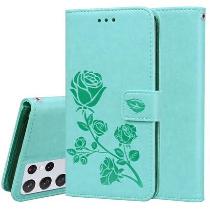 Rose Embossed Horizontal Flip PU Leather Case with Holder & Card Slots & Wallet, For Samsung Galaxy S21 Ultra 5G, For Samsung Galaxy S21+ 5G