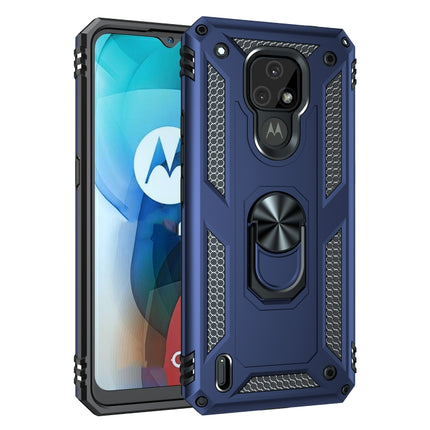 Shockproof TPU + PC Protective Case with 360 Degree Rotating Holder, For Motorola Moto E7