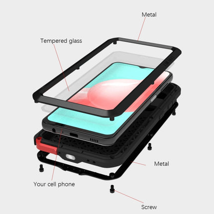 LOVE MEI Metal Shockproof Waterproof Dustproof Protective Case with Glass, For Samsung Galaxy A32 5G, For Samsung Galaxy A42, For Samsung Galaxy A52 5G / 4G, For Samsung Galaxy S21 5G