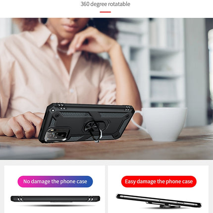 Shockproof TPU + PC Protective Case with 360 Degree Rotating Holder, For Xiaomi Redmi Note 10 / Note 10s
