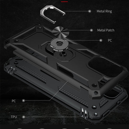 Shockproof TPU + PC Protective Case with 360 Degree Rotating Holder, For Xiaomi Redmi Note 10 / Note 10s
