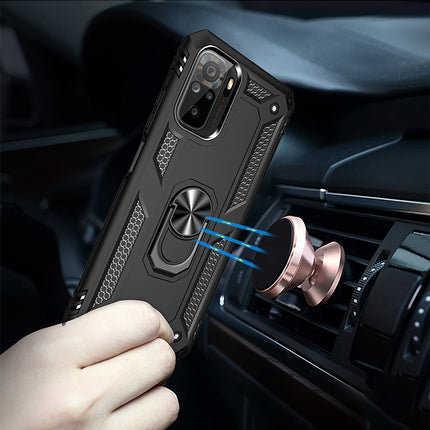Shockproof TPU + PC Protective Case with 360 Degree Rotating Holder, For Xiaomi Redmi Note 10 / Note 10s