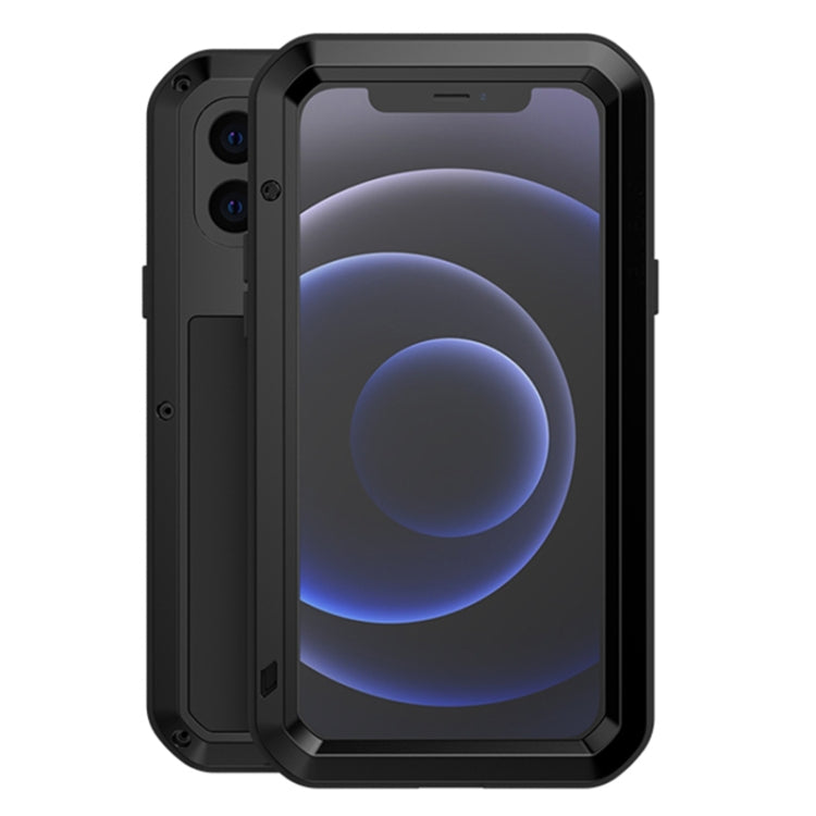 LOVE MEI - Funda protectora de metal a prueba de golpes, resistente al agua y al polvo, para iPhone 12 mini, para iPhone 12