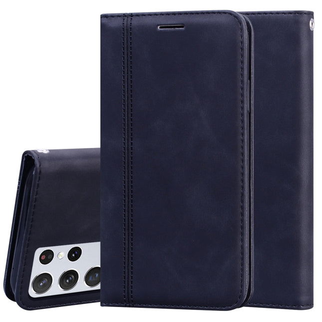 Frosted Business Magnetic Horizontal Flip PU Leather Case with Holder & Card Slot & Lanyard, For Samsung Galaxy S21 Ultra 5G, For Samsung Galaxy S21 5G