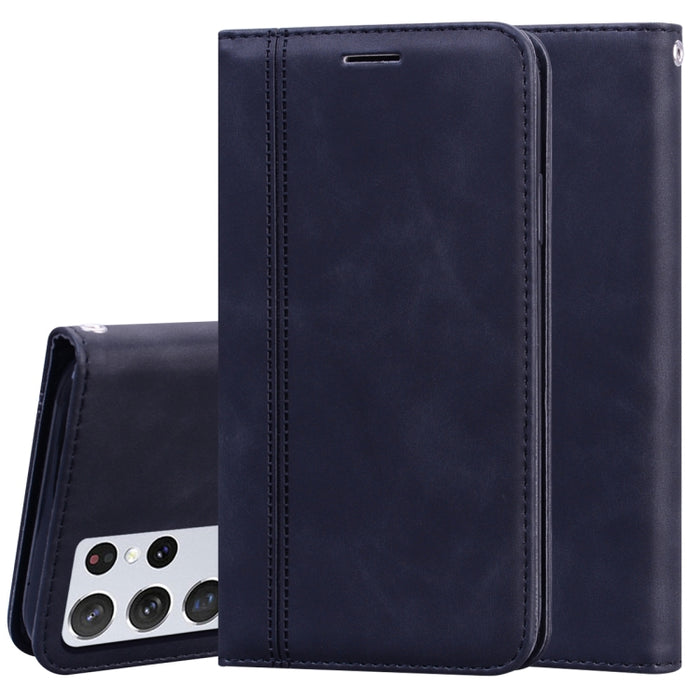 Frosted Business Magnetic Horizontal Flip PU Leather Case with Holder & Card Slot & Lanyard, For Samsung Galaxy S21 Ultra 5G, For Samsung Galaxy S21 5G