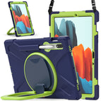 For Samsung Galaxy Tab S8 / Galaxy Tab S7 T870 / T875 / Navy Blue + Yellow Green