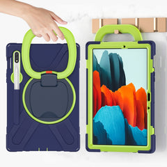 Funda protectora de silicona y PC con soporte y correa para el hombro, para Samsung Galaxy Tab S8 / Galaxy Tab S7 T870 / T875, para Samsung Galaxy Tab A7 10.4 (2020) T500 / T505