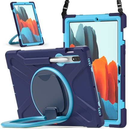 Silicone + PC Protective Case with Holder & Shoulder Strap, For Samsung Galaxy Tab S8 / Galaxy Tab S7 T870 / T875, For Samsung Galaxy Tab A7 10.4 (2020) T500 / T505, For iPad 9.7 inch (2018/2017)