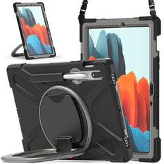 Funda protectora de silicona y PC con soporte y correa para el hombro, para Samsung Galaxy Tab S8 / Galaxy Tab S7 T870 / T875, para Samsung Galaxy Tab A7 10.4 (2020) T500 / T505
