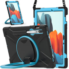 Funda protectora de silicona y PC con soporte y correa para el hombro, para Samsung Galaxy Tab S8 / Galaxy Tab S7 T870 / T875, para Samsung Galaxy Tab A7 10.4 (2020) T500 / T505