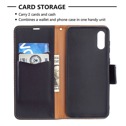 Litchi Texture Pure Color Horizontal Flip Leather Case with Holder & Card Slots & Wallet & Lanyard, For Samsung Galaxy A02