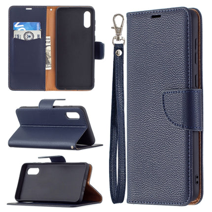 Litchi Texture Pure Color Horizontal Flip Leather Case with Holder & Card Slots & Wallet & Lanyard, For Samsung Galaxy A02