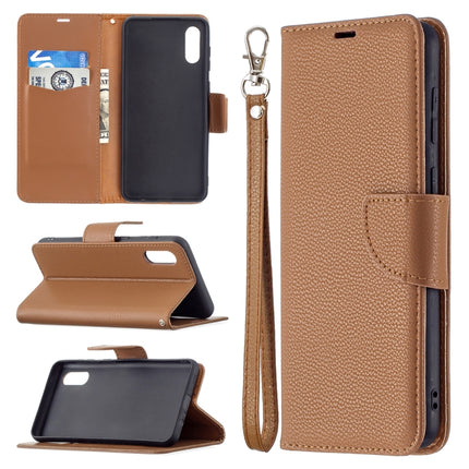 Litchi Texture Pure Color Horizontal Flip Leather Case with Holder & Card Slots & Wallet & Lanyard, For Samsung Galaxy A02