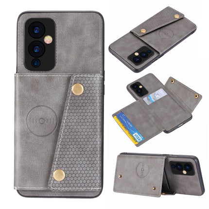 Double Buckle PU + TPU Shockproof Magnetic Protective Case with Card Slot & Holder, For OnePlus 9, For OnePlus 9 Pro, For Xiaomi Redmi K40, For Xiaomi Redmi Note 9 4G, For Xiaomi Redmi Note 10