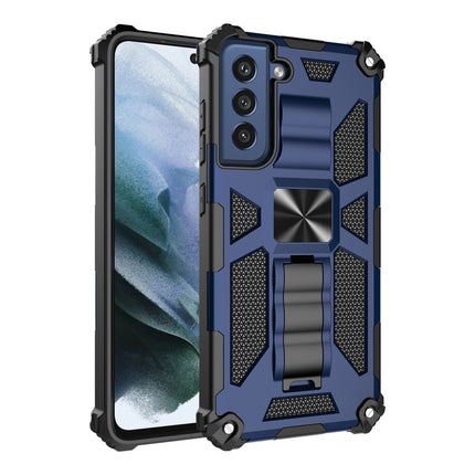 Shockproof TPU + PC Magnetic Protective Case with Holder, For Samsung Galaxy S21 FE