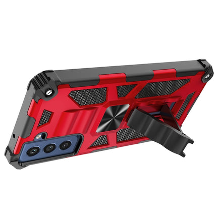 Shockproof TPU + PC Magnetic Protective Case with Holder, For Samsung Galaxy S21 FE