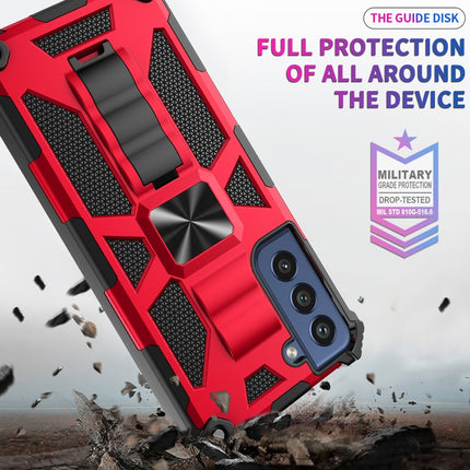 Shockproof TPU + PC Magnetic Protective Case with Holder, For Samsung Galaxy S21 FE