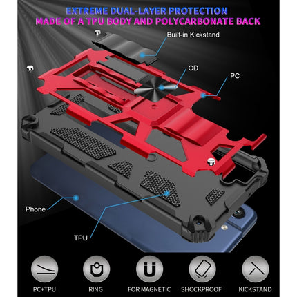 Shockproof TPU + PC Magnetic Protective Case with Holder, For Samsung Galaxy S21 FE
