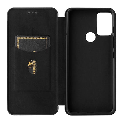 Carbon Fiber Texture Magnetic Horizontal Flip TPU + PC + PU Leather Case with Card Slot, For Motorola Moto G50, For Samsung Galaxy S21 FE