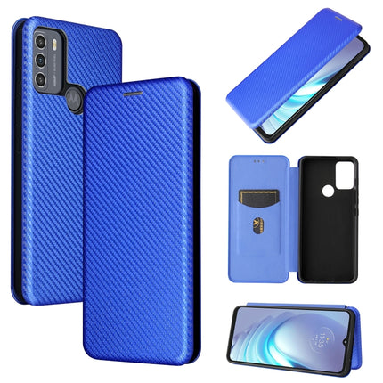 Carbon Fiber Texture Magnetic Horizontal Flip TPU + PC + PU Leather Case with Card Slot, For Motorola Moto G50, For Samsung Galaxy S21 FE