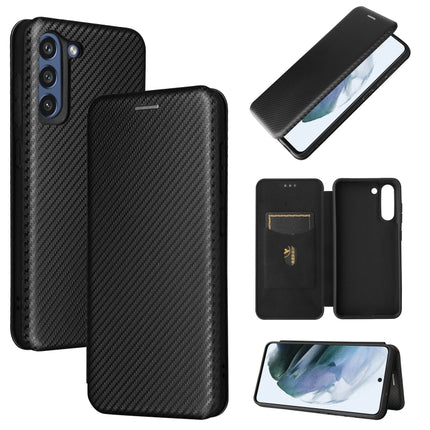 Carbon Fiber Texture Magnetic Horizontal Flip TPU + PC + PU Leather Case with Card Slot, For Motorola Moto G50, For Samsung Galaxy S21 FE