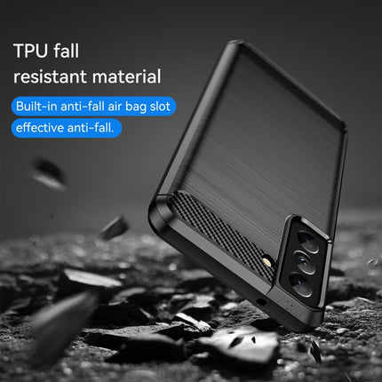 Brushed Texture Carbon Fiber TPU Case, For Samsung Galaxy S21 FE