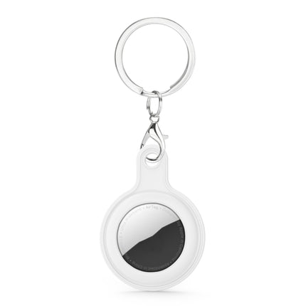 Gel Leather Case Cover with Switchable Keychain Ring for AirTag 2nd Gen / AirTag 1st Gen