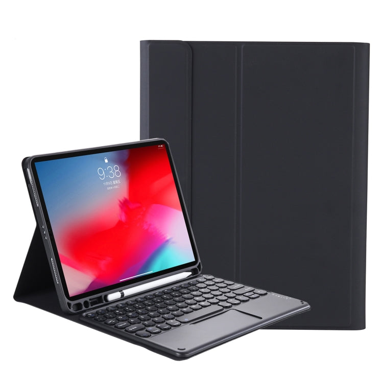 YT098B-A Detachable Candy Color Skin Feel Texture Round Keycap Bluetooth Keyboard Leather Case with Touch Control For iPad Air 11 2024 / 2025 / Air 4 10.9 2020 / Air 5 10.9 2022 (Purple)������������������������������������������������������������������...