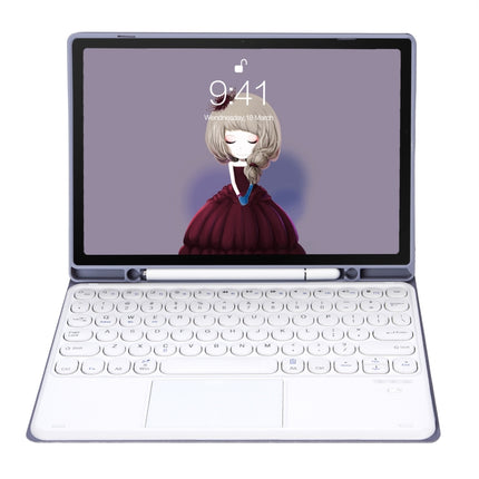 YT098B-A Detachable Candy Color Skin Feel Texture Round Keycap Bluetooth Keyboard Leather Case with Touch Control For iPad Air 11 2024 / 2025 / Air 4 10.9 2020 / Air 5 10.9 2022 (Purple), For  iPad Air 11 2024 / 2025 / Air 4 10.9 2020 / Air 5 10.9 2022...