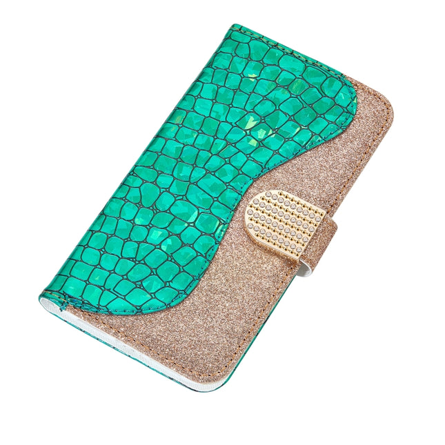 Laser Glitter Powder Matching Crocodile Texture Horizontal Flip Leather Case with Card Slots & Holder & Wallet, For Samsung Galaxy A02s (EU Version), For Samsung Galaxy A02s (US Version), For Samsung Galaxy A32 5G, For Samsung Galaxy A32 4G            ...