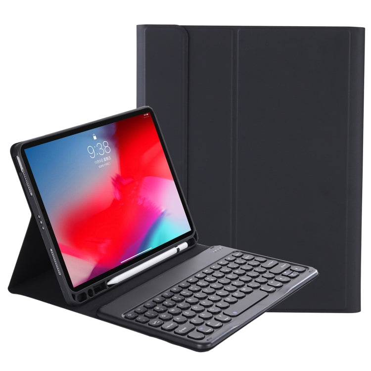 YT11B Detachable Candy Color Skin Feel Texture Round Keycap Bluetooth Keyboard Leather Case For iPad Air 4 2020 / Air 5 2022 / Pro 11 inch 2022 / 2021 / 2020 / 2018(White Ice), For iPad Air 11 2024 / 2025 / Air 4 10.9 2020 / Air 5 10.9 2022������������...