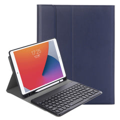 YA098B Detachable Lambskin Texture Round Keycap Bluetooth Keyboard Leather Case with Pen Slot & Stand, For iPad Air 4 10.9 inch (2020) / Pro 11 inch (2020) & (2018), For iPad 10.2 (2020) & (2019) / Air 3 10.5 inch / Pro 10.5 inch