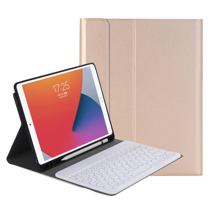 YA098B Detachable Lambskin Texture Round Keycap Bluetooth Keyboard Leather Case with Pen Slot & Stand, For iPad Air 5 / 4 10.9 inch 2020 / Pro 11 inch 2020 / 2018, For iPad 10.2 (2020) & (2019) / Air 3 10.5 inch / Pro 10.5 inch                         ...