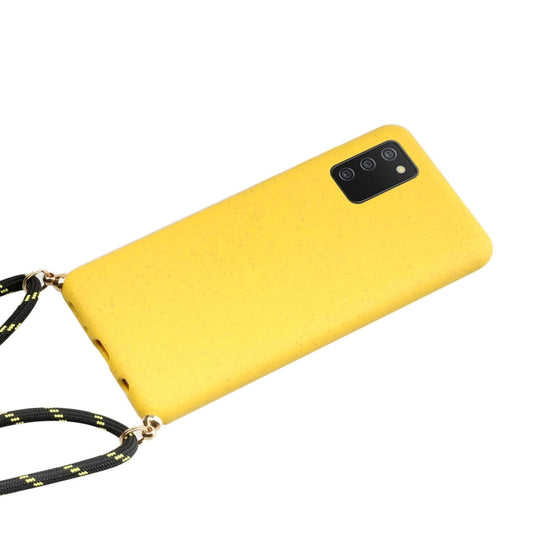 Wheat Straw Material + TPU Protective Case with Lanyard, For Samsung Galaxy A02s, For Samsung Galaxy A12, For Samsung Galaxy A31, For Samsung Galaxy A32 5G