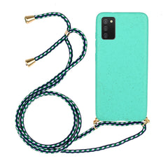 Wheat Straw Material + TPU Protective Case with Lanyard, For Samsung Galaxy A02s, For Samsung Galaxy A12, For Samsung Galaxy A31, For Samsung Galaxy A32 5G