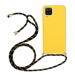Wheat Straw Material + TPU Protective Case with Lanyard, For Samsung Galaxy A02s, For Samsung Galaxy A12, For Samsung Galaxy A31, For Samsung Galaxy A32 5G