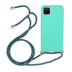 Wheat Straw Material + TPU Protective Case with Lanyard, For Samsung Galaxy A02s, For Samsung Galaxy A12, For Samsung Galaxy A31, For Samsung Galaxy A32 5G