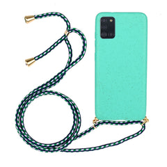 Wheat Straw Material + TPU Protective Case with Lanyard, For Samsung Galaxy A02s, For Samsung Galaxy A12, For Samsung Galaxy A31, For Samsung Galaxy A32 5G
