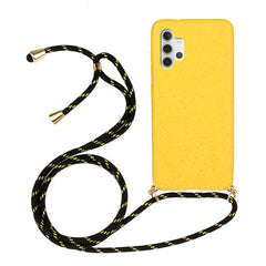 Wheat Straw Material + TPU Protective Case with Lanyard, For Samsung Galaxy A02s, For Samsung Galaxy A12, For Samsung Galaxy A31, For Samsung Galaxy A32 5G