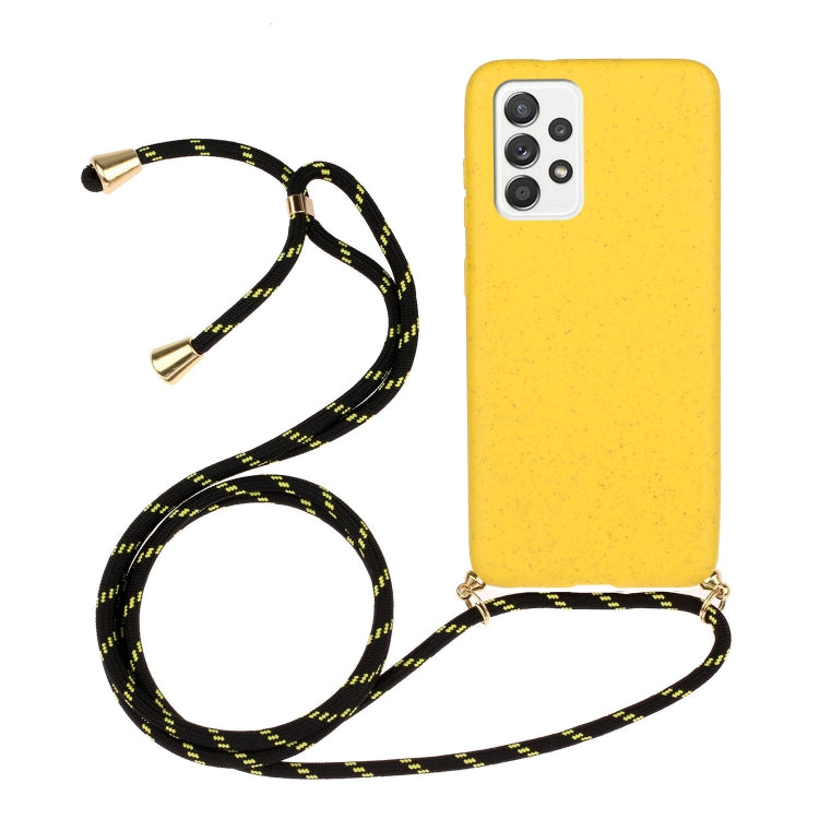 Wheat Straw Material + TPU Protective Case with Lanyard, For Samsung Galaxy A12, For Samsung Galaxy A32 5G, For Samsung Galaxy A52 5G / 4G, For Samsung Galaxy A72 5G / 4G