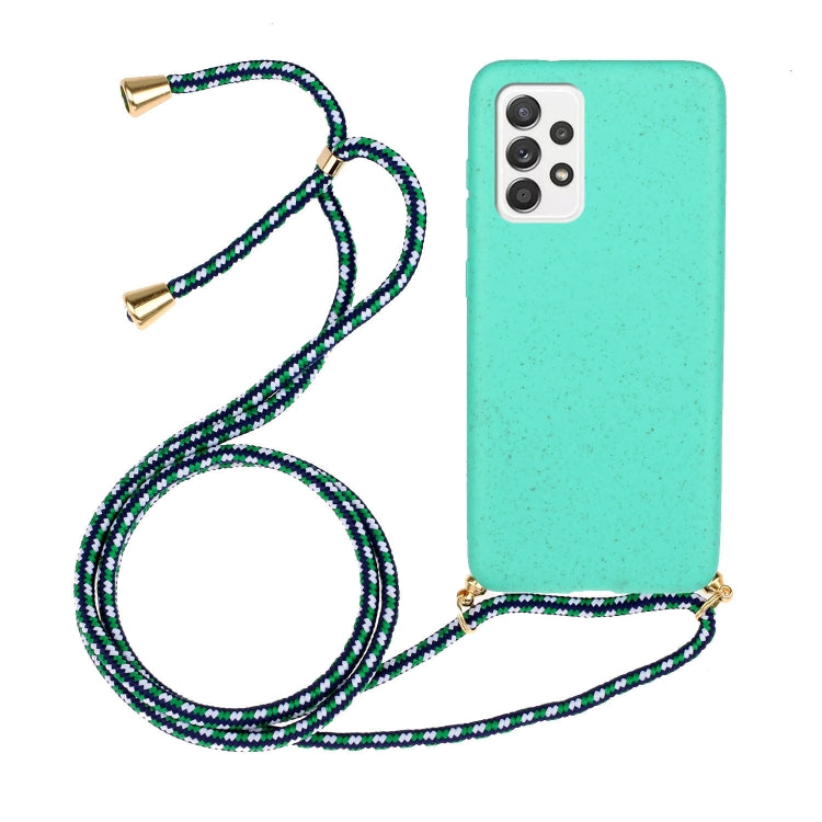 Wheat Straw Material + TPU Protective Case with Lanyard, For Samsung Galaxy A12, For Samsung Galaxy A32 5G, For Samsung Galaxy A52 5G / 4G, For Samsung Galaxy A72 5G / 4G