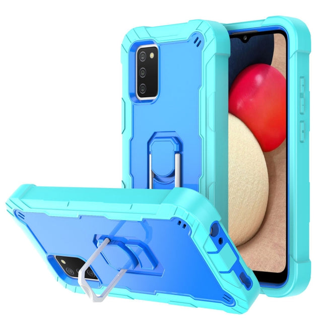 PC + Rubber 3-layers Shockproof Protective Case with Rotating Holder, For Samsung Galaxy A02s, For Samsung Galaxy A12 5G
