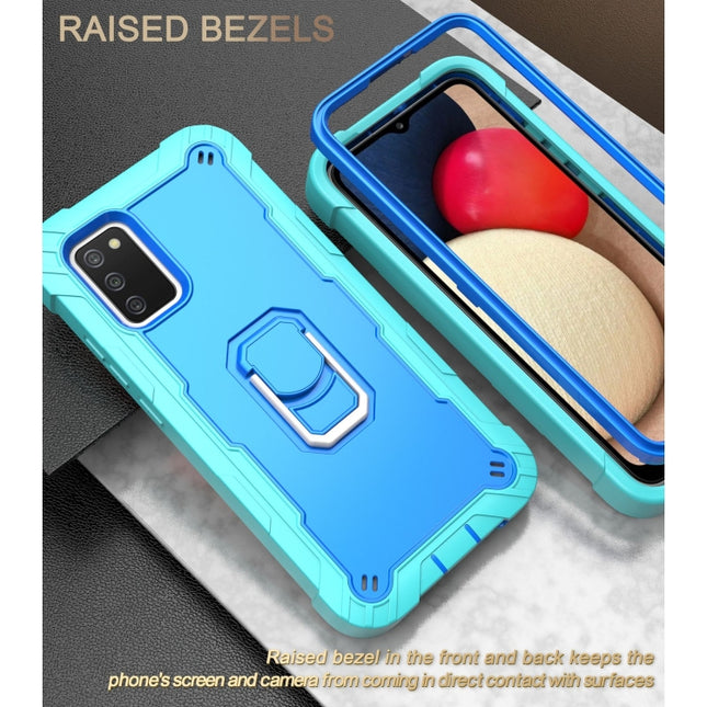 PC + Rubber 3-layers Shockproof Protective Case with Rotating Holder, For Samsung Galaxy A02s, For Samsung Galaxy A12 5G