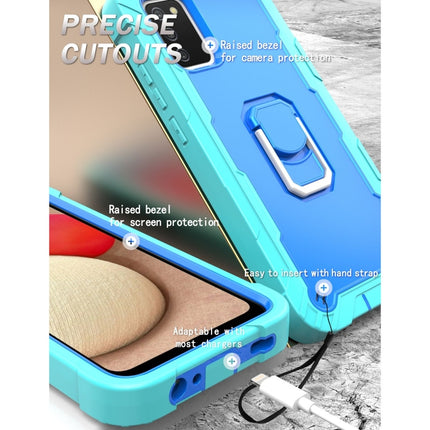 PC + Rubber 3-layers Shockproof Protective Case with Rotating Holder, For Samsung Galaxy A02s, For Samsung Galaxy A12 5G
